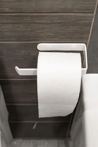Buççin Online Mağaza Yapışkanlı Tuvalet Kağıtlığı - Dekoratif Banyo Askısı Peçetelik Metal Beyaz Çok Renkli