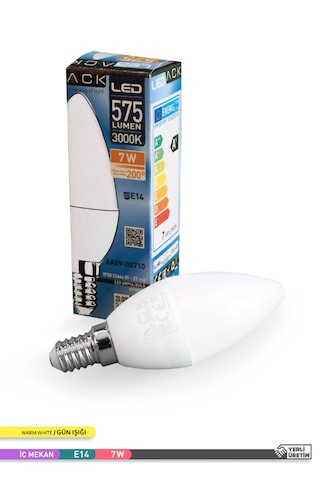 Ack 7w Led Ampül Aa09-00710 3000k Sarı Işık - Ct-4079 - 10 Adet 10'lu Paket