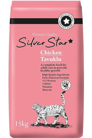 Silver Star Tavuklu Yetişkin Kedi Maması 15 KG