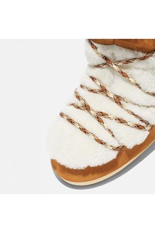 Whısky/off Whıte Kar Botu Kadın 80d1402610-ma03 Moon Boot Shearling Whisky/off White Beyaz