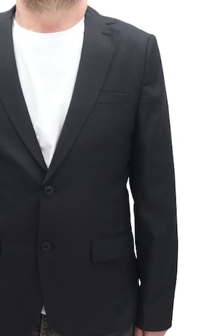 Twenhil Dmctekstil Erkek Ckt-200 Düz Klasik Kesim Normal Kalıp Çift Düğme Blazer Ceket Siyah