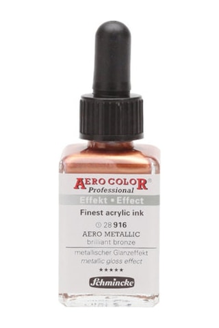 Schmincke Aero Color N 916 Brillant Bronze Mürekkep 28ml