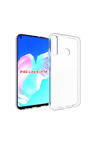 Huawei P40 Lite E Kılıf Şeffaf Silikon Hibrit Case Renksiz
