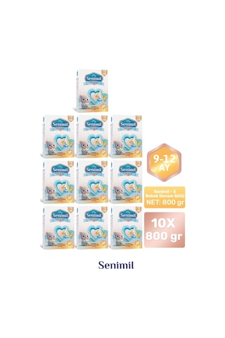 Senımıl 3 Bebek Devam Sütü 800 G 10 Adet
