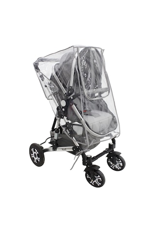 Mordesign Fermuarlı Ultra Lüx Bebek Arabası Yağmurluğu Şeffaf