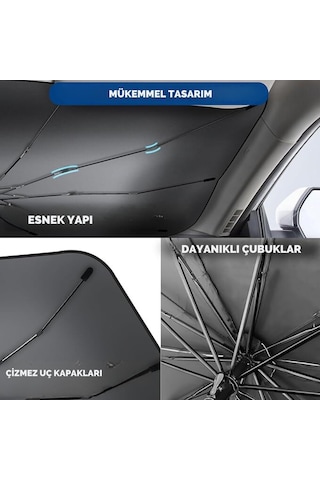 Diğer Oto Dış Aksesuar Hyundai İ30, Ford Fiesta, Seat Ibiza, Renault Clio, Dacia Duster Uyumlu Oto Şemsiye