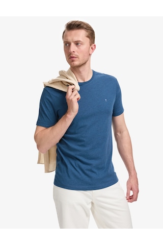 Pierre Cardin Erkek İndigo Melanj Tişört Basic 50325307-vr155