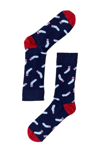 The Socks Company 3'lü Desenli Erkek Çorap Set Çok Renkli