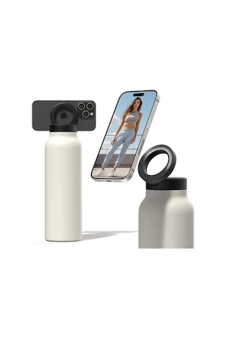 Thermohis 3434 Çelik Termos Telefon Tutuculu Beyaz