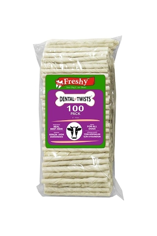 Dental Twists - Beyaz Burgu Çubuk - 100'lü Mega Paket -