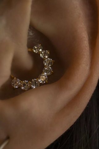 Dzirka Gövde Kesme Halka Tıklama Kulak Burun Kaş 257265528 Altın