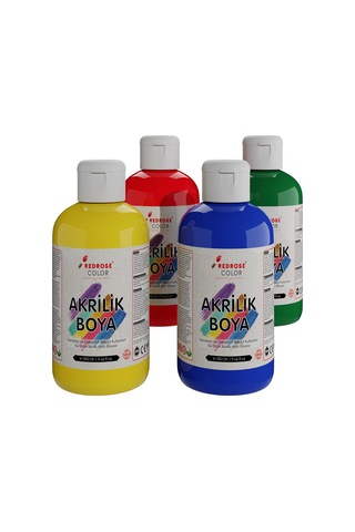 Ana Renkler Akrilik Boya 4&apos Lü Set 4x250gr
