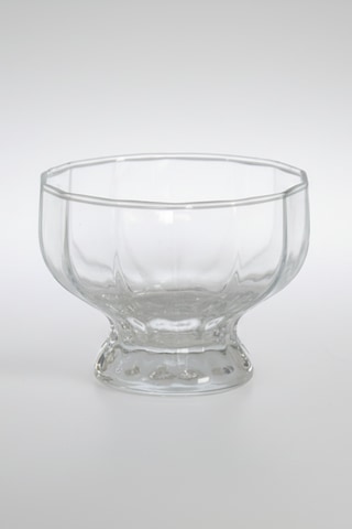 Crystal Cup 6 Lı Cam Dondurmalık Seti 225 Ml Şeffaf Dondurma Kasesi Beyaz