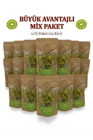 Kurutulmuş Kivi Dilimleri Avantajlı Paket 12 X 50 G 600 G