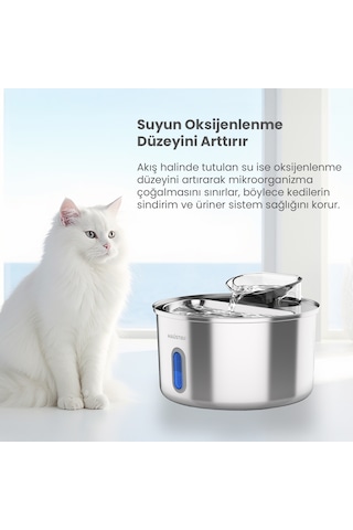 Haustier Cb002 Bej Kameralı Kedi Tuvaleti + Qq009 Siyah Kameralı Mama Kabı + Wf009ls-w Kedi Su Pınarı 3 Lü Set Türkiye Garantili