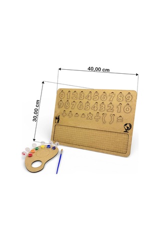 Ahşap Boyanabilir Sayılar Ve Matematik - Kendin Yap Dıy Etkinlik Seti