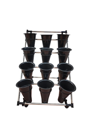 Tekerlekli Metal Saksı Standı