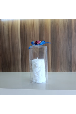 Dekoratif Mum Romantik Aşıklar Figürlü Beyaz Renk -kokulu Doğal Beyaz