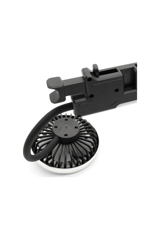 Araba Soğutma Hava Fanı Usb Çift Kafa Araç Elektrikli Bir Arka Koltuk İçin Hava Fan Led İle 360 Derece Dönebilir