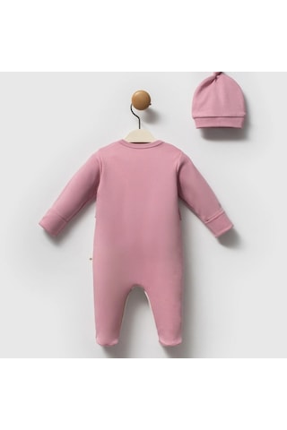 Moi Noi Baby Moi Noi Flowers Şapkalı Tulum Mnb1263 Mürdüm