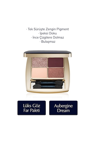 Estee Lauder Göz Farı - Pure Color Envy Luxe Eyeshadow Quad Göz Far Paleti - Renk: 03 Aubergine Dream - 6 G