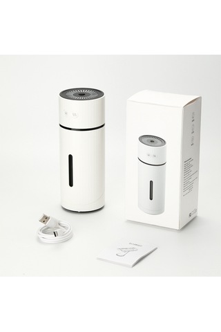 Aubyhe Ev, Ofis Ve Araç İçin Usb Usb Nemlendirici - 360 Teknikle Sürekli/ardışık Buhar Modu, 90 Açı Ayarlı, Gece Lambalı, 260ml Kapasite