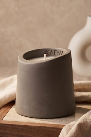 Kafna Lavanta Kokulu Dekoratif Beton Mum - %100 Soya Wax Siyah Antasit