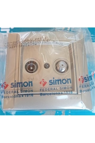 Simon 34 Renkli Tv Sat Uydu Prizi Çerçeveli