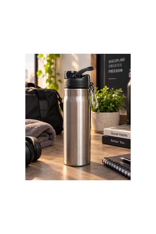 -12 500 Ml Çelik Matara Şah-2850 Gri