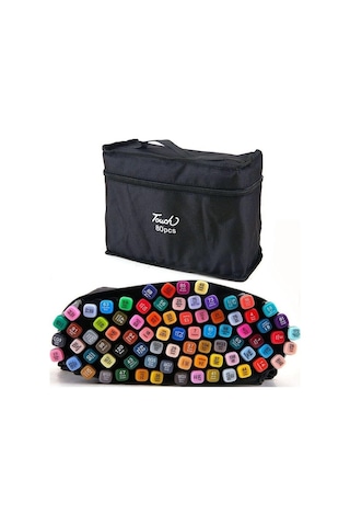 Valkyrie Touch Marker Art Çift Taraflı Kalem Seti 80 Adet Çok Renkli