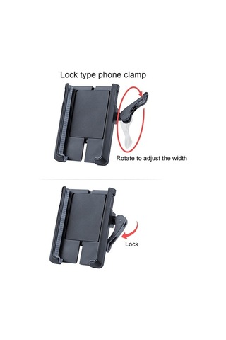 Ebitda Döndürülebilir Pvc Motosiklet-bisiklet Gidon Montajlı Telefon Tutucu Siyah Siyah