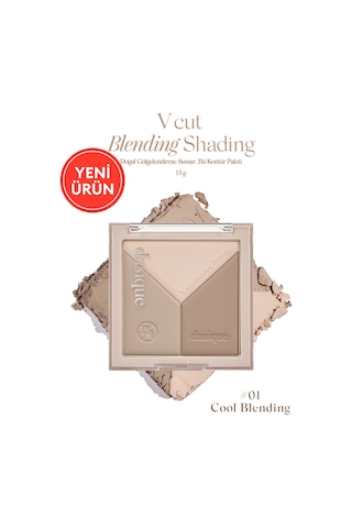 Dasique  Doğal Gölgelendirme Sunan 3'lü Kontür Paleti V Cut Blending Shading 02 Cool Blending