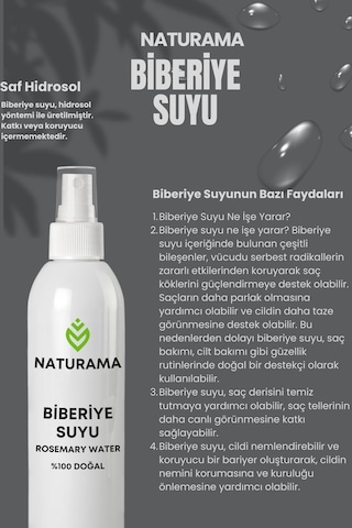 100 Ml Biberiye Suyu Dökülme Karşıtı Ve Hızlı Saç Uzatma Etkili Saf Saç Toniği