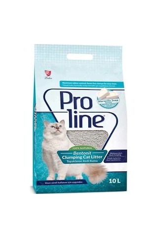 Proline Marsilya Sabun Kokulu Topaklanan Bentonit Kedi Kumu 1 Adet 10 Lt