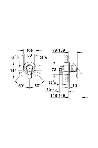 Grohe Bauedge Ankastre Duş Bataryası - 29040000