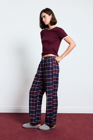Defacto %100 Pamuk Regular Fit Uzun Boy Flanel Kareli Pijama Altı E7617ax26aunv241 Lacivert-nv241