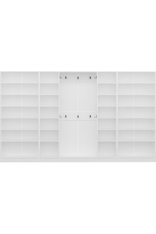 Minar Kale210 8 Kapaksız 6 Bölme Raf Portmanto Beyaz