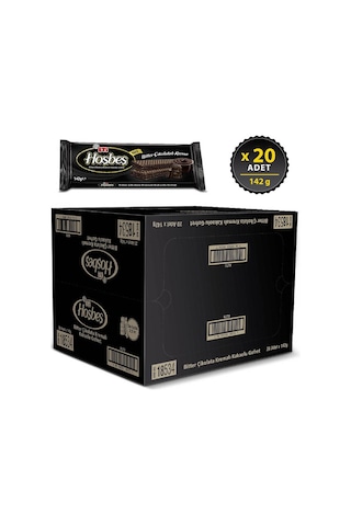 Eti Hoşbeş Bitter Çikolata Kremalı Kakaolu Gofret 20 x 142 G