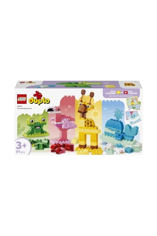 LEGO® DUPLO® Hayvan Yapma Oyunu Eğitici Oyuncak 10472 – 3 Yaş ve Üzeri için Resimli Kartlar İçeren Oyuncak Yapım Seti (94 Parça)