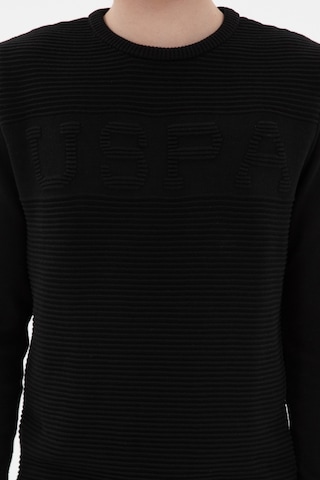 U.S. Polo Assn. Erkek Slim Fit Bisiklet Yaka Siyah Kazak 50293089-VR046