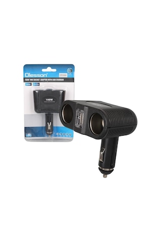 Olesson 1646 12-24v Tek Usb Girişli 100w Çiftli Araç Çakmak Çoklayıcı