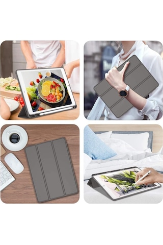 Apple Uyumlu iPad Air 3 10.5 Kılıf Kalem Bölmeli Smart Case A2152 A2123