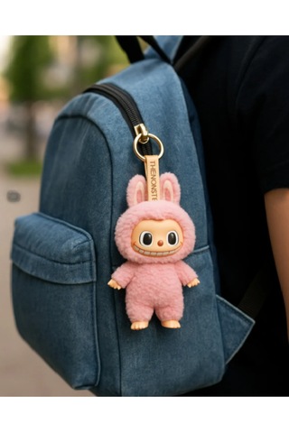 Labubu Peluş Oyuncak Labubu Model Sevimli Bunny Çanta Aksesuarı & Hediyelik Peluş Keychain
