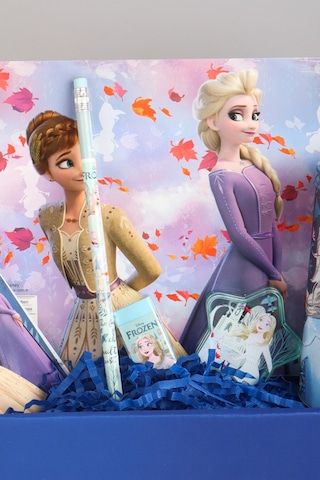 Dekomus Lisanslı İle Gıft Box Özel Kutulu "frozen Karlar Ülkesi Kırtasiye Seti" Pipetli Bardak,silgi,not Defteri Altın