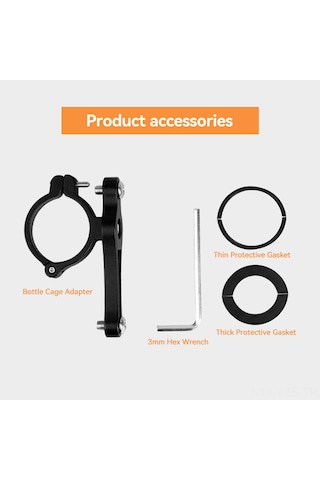 Fosenze Alüminyum Bisiklet Su Şişesi Tutucu Adaptörü - Ayarlanabilir, Sağlam Tutuş, Tek Vida İle Montaj, Kırmızı