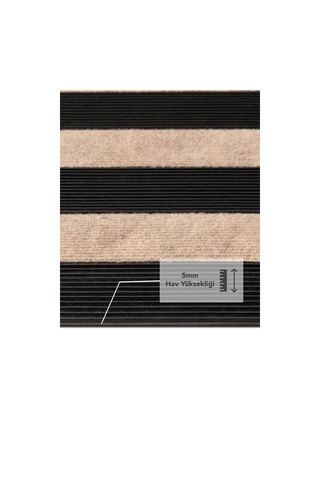 Ps033a Bej Kaymaz Taban Nem Alıcı Toz Alıcı Kapı Önü Paspası Uv Dayanıklı 45x70 Cm