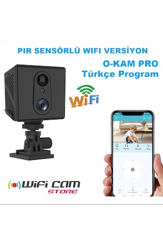 Pır Sensörlü Mikro Şarjlı Wıfı Kamera Hayalet Gece Görüş