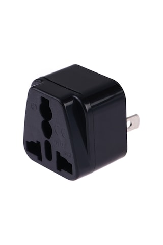 Taşınabilir Evrensel Soket - Abd Fiş Güç Adaptörü Seyahat Şarj Cihazı Siyah