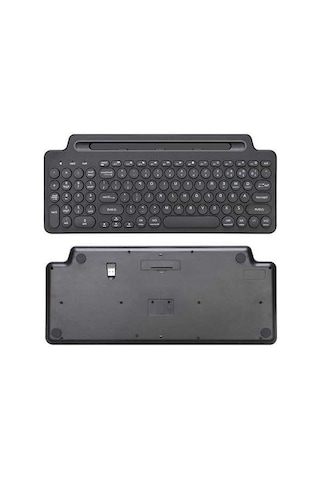 Dancemonkey Bluetooth Klavye 2.4ghz Masaüstü Ultra İnce Klavye Tablet Cep Yuvası Siyah