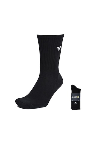Spt Unisex Siyah 3'lü Tenis Çorabı 25yuc002-syh 1738479 Siyah